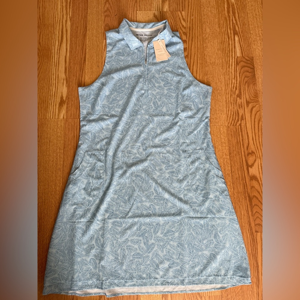 Peter Millar Light Blue Patterned Polo Dress